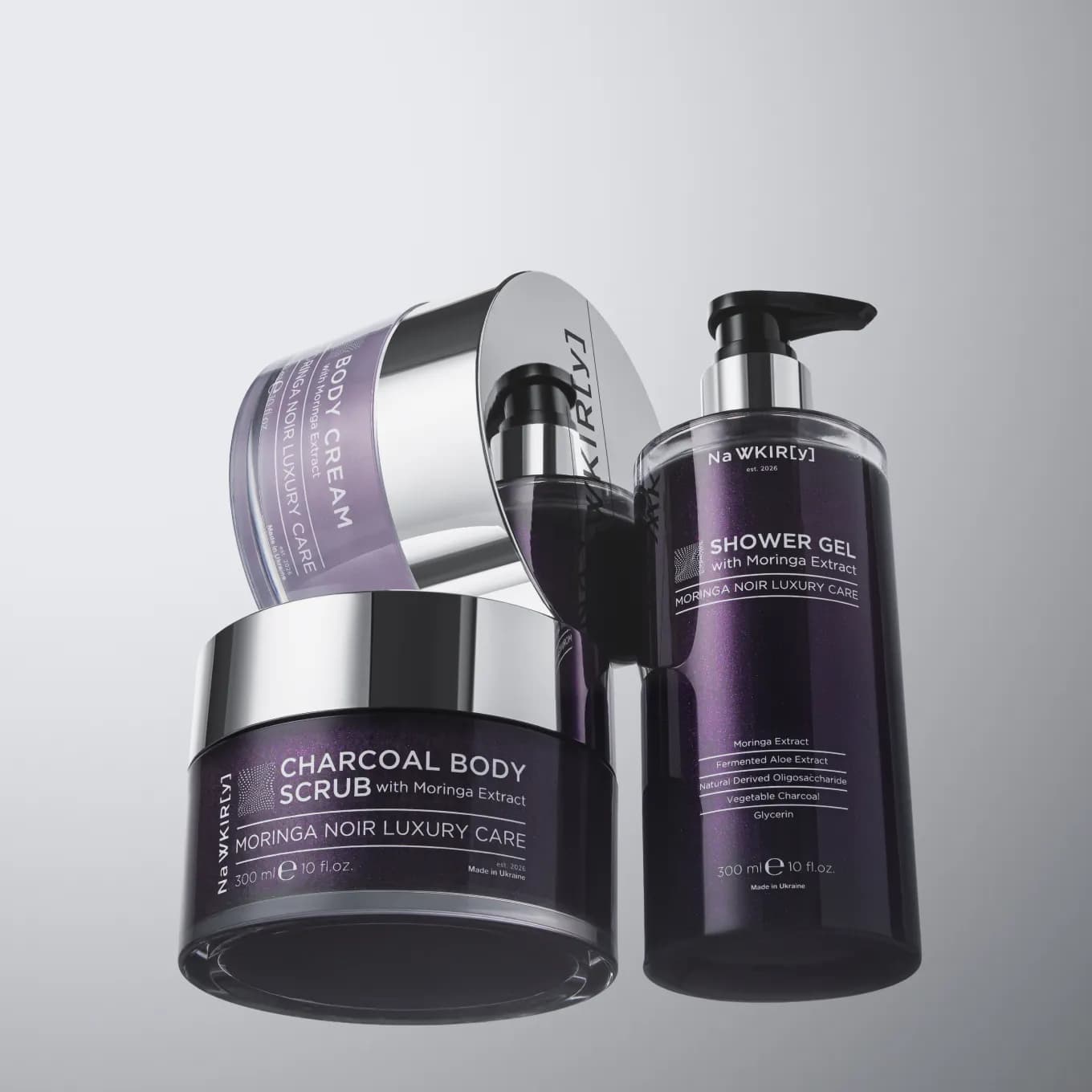 Вугільний скраб для тіла з екстрактом морінги - Moringa Noir Luxury Care 6